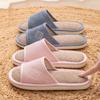 Pantuflas de Lino para Hombre Primavera y Otoño Hogar Absorbentes de Sudor Transpirables Interior 2025 Nuevo Antideslizantes Algodón Lino Pantuflas de Piso para Hombre Verano