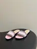 Sandálias Femininas de Tecido Mais Vendidas da Fábrica de Origem, Chinelos Planos Quadrados com Patchwork de Couro Genuíno D, Fornecimento Transfronteiriço