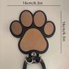 Ropa de Venta Caliente Transfronteriza Correa para Perro Gancho de Pared Tienda de Mascotas Decoración Creativa de Pared Colgante de Pared Gancho de Madera de Moda con Huella de Pata