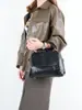 Bolso cruzado de piel suave Bolso de piel genuina para mujer Bolso Boston de piel curtida vegetal vintage Bolso de mano para transmisión en vivo Bolso de hombro 780