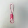 Lanyard de Teléfono Dopamina Colorido Estilo Corto Bloques de Color Tejido Anudado Llavero de Peluche Correa de Muñeca de Moda Venta al por Mayor