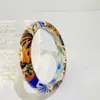 Joias Yongge Estilo Boêmio Europeu e Americano Transfronteiriço Pulseira de Resina Padrão Criativo Personalizado Retrô Pulseira da Moda