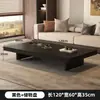Mesa de centro de madera en estilo italiano minimalista para balcón, sala de estar del hogar, apartamento pequeño simple, mesa de centro cuadrada estilo antiguo