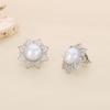 AliExpress Joias Temperamento Popular Geométrico Cravejado com Diamantes Aço Titânio Brincos Sentido Avançado Exquisitos Brincos Irregulares