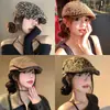 Gorra Retro Estilo Británico para Mujer, Boina Versátil para Primavera y Otoño, Moda de Sombrero Pequeño que Adelgaza la Cara, Tendencia para Circunferencia de Cabeza Grande