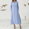 Aliexpress Amazon Vestido Largo Holgado para Mujer Vestido de Gala con Cuello Alto Vestido Camisa de Manga Larga Elegante Cómodo Casual