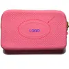Bolsa de Tocador Impermeable de Silicona con Patrón de Gota de Agua de Venta Caliente Transfronteriza con Correa de Mano, Bolso de Almacenamiento de Moda para Mujer, Bolsa de Maquillaje con Cremallera