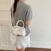 Bolsa pequena de luxo para mulheres 2026 nova bolsa de mão texturizada estilosa versão coreana bolsa de ombro única chique bolsa transversal versátil