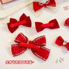Moño Horquilla para Bebé Adorno para la Cabeza de Año Nuevo para Niñas Clip de Princesa Coreano Horquilla Linda para Niña Accesorios para el Cabello