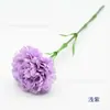 Flor Artificial Cravo de Cabeça Única com Haste Longa Arranjo de Flores Adereços para Fotografia de Jardinagem Buquê Decoração Suave para Casa Decoração de Parede de Plantas Flor de Seda