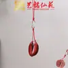 Pulsera Artesanal de Madera con Semillas de Cascabel, Cascabel de Agitar a Mano, Carrillón de Viento de Cáscara de Fruta de los Deseos, Colgante para Bolso, Llavero para Teléfono