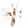 Patrón jk Chica Día Perezoso-libre Marrón Retro Marrón Raya de Corbata dk Uniforme de Soltero Masculino Corbata Estilo Preppy