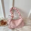 Bolso de Hombro Plegable Estilo Dulce Transfronterizo de Gran Capacidad, Bolso Estilo Empanada Elegante para el Viaje Diario, Bolso de Hombro para Debajo del Brazo con Tejido Estampado de Estrellas