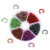 Acessórios para joias DIY argola de salto argola de conexão argola aberta 6mm seis grades em caixa anel de alumínio colorido Acessórios para brincos Atacado