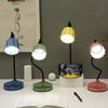 Lámpara de mesa LED táctil regulable simple dormitorio dormitorio estudio lámpara de noche pantalla de lámpara de rayas grandes lámpara de mesa pequeña táctil