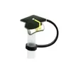 Temporada de Graduación Tapa de Silicona para Popote Tapón de Popote para Bebida Cubierta de Popote Reciclable Transfronterizo