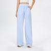 Calças Femininas de Verão Finas Soltas Comprimento até o Chão Calças de Perna Larga Tecido de Secagem Rápida Casual Calças Compridas Marca da Moda Bolso Zíper Calças Esportivas