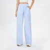 Calça de Yoga com Pernas Largas Fluídas, Calça Longa para Mulheres, Esportes ao Ar Livre Longa Solta Floral Respirável Casual Calça de Perna Reta