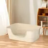 Caja de arena grande cuadrada para gatos, inodoro para gatos semicerrado, caja de arena anti-salpicaduras, caja de arena integrada para gatos, venta al por mayor de arena para gatos