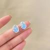 Hielo Cristal Transparente Diamante Triturado Pendientes de Tachuela Estudiante Pendientes para Mujer Temperamento Celebridad de Internet Douyin Estilo Caliente Nicho Sentido de Alta Gama Pendientes Joyería para Orejas