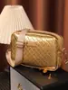 Tendencia Transfronteriza 2025 Patrón de Rombos Bolso Cuadrado Pequeño Bolso Cruzado Dorado y Plateado de Moda para Mujer Estilo Coreano Bolso Cruzado para Cámara
