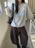 Calça Casual de Lã Simples Básica Huang Zheng para Mulheres Outono e Inverno 2025 Estilo Coreano Silhueta de Perna Larga Calça de Oito Quartos 530941