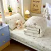 Funda de Cama Acolchada de Algodón Puro para Dormitorio Estudiantil Juego de Tres Piezas Temporada de Regreso a Clases Universitario Ropa de Cama Funda de Colcha de Algodón Puro Sábana Bajera Funda de Almohada Uso en el Hogar