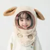 Gorro Protector con Mascarilla para Niños y Niñas, Gorro Cortavientos para Ciclismo de Otoño e Invierno, Gorro Todo en Uno con Protección para Orejas y Bufanda para el Cuello Engrosado