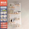 Tablero de madera maciza con agujeros para pasillo, zapatero, estante de almacenamiento superior, modelo de fondo para colgar en la pared del hogar