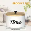 Caixa de Armazenamento de Filtros de Café de Madeira em Estoque Caixa de Filtro de Café Estilo Fazenda Caixa de Armazenamento de Saquinhos de Chá Grãos de Café Caixa de Filtro de Papel