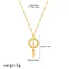 Collar de Acero Inoxidable con Colgante de Brújula de Circonita Chapado en Oro de 18K Cadena para Clavícula de Nácar Joyería Transfronteriza Europea y Americana Amazon