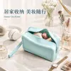 Bolsa de maquiagem de silicone, portátil e à prova d'água, em cores macaron, para guardar itens de higiene pessoal, uma bolsa de maquiagem de tamanho de viagem