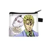 Nuevo Monedero de Jojo's Bizarre Adventure Bolsa para Monedas con Cremallera de Dibujos Animados Linda Bolsa Pequeña de Almacenamiento para Estudiantes Venta al por Mayor