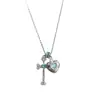 Colar com Pingente Cruz Coração de Zircônia Doce Cool Personalidade de Nicho Menina Versátil Corrente Clavícula Colares Simples e Modernos