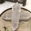 Cristal Mineral Natural Cristal Blanco Amatista Fluorita Turquesa Blanca Doble Punta Punta Única Columna Prisma Hexagonal Cristal Tallado en Bruto