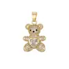 Suministro Transfronterizo, Popular en Europa y América, Joyería de Circonita Microincrustada, Linda. Collar con Colgante de Oso en Forma de Corazón, Cadena Versátil para la Clavícula