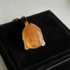 Collar con Cabeza de Buda, Colgante de Buda Vairocana, Colgante de Buda Maitreya de Jade Verde Imitación, Cadena Versátil para Suéter, Suministro para Atracción Turística