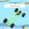 Carrinho de corda carrinho de puxar e retornar kit DIY para estudante do ensino fundamental tecnologia pequena invenção materiais de ensino DIY