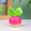 Adorno Creativo de Zanahoria de Dibujos Animados Simulación Artesanía de Resina Planta en Maceta Escritorio Figura Linda