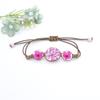 Pulsera de flores secas estilo coreano narcisos de flor de encaje de gema del tiempo narcisos flor de encaje cuentas de cerámica Jingdezhen flor real