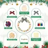 Juego de 12 Piezas de Decoraciones de Marcos de Fotos Navideños de Madera, Adornos Colgantes de Madera DIY, Adornos Colgantes de Marcos de Fotos para Decoración del Árbol de Navidad