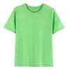 180g Camiseta Lisa Respirável Gola Redonda Manga Curta Estampa Logo Uniforme de Trabalho Camisa Publicitária Camisa Cultural Meia Manga para Homens e Mulheres