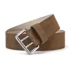 Cinturón Ancho Vintage de Gamuza Transfronterizo para Mujer, Hebilla Doble de Pasador de Moda, Versátil para Abrigos y Vestidos, Sensación de Alta Gama
