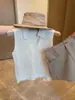 Camisole de Tricô Sem Mangas com Gola Polo Estilo Old Money para Mulheres, Top Regata Elegante de Alto Padrão para o Verão