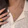 A Riqueza Vem de Todas as Direções~ Colar com Pingente de Cubo de Gelo Cintilante para Mulheres 2026 Novo Modelo Ano Zodiacal Corrente de Clavícula Acessório