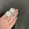 Brincos de Tarraxa Florais Tricolores com Contas Dopamina de Verão, Super Estilo Fada, Estilo Floresta, Inspirados no Instagram, Brincos Delicados com um Design Único