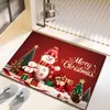Alfombra Absorbente Antideslizante para Puerta de Baño Temu Nueva de Navidad, Alfombrilla de Piso de Tierra de Diatomeas que Absorbe Agua, Alfombrilla de Pie de Dibujos Animados