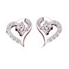 Pendientes chapados en plata y cobre al por mayor de fábrica, pequeños pendientes de moda coreana con forma de corazón para mujer, pendientes chapados en plata