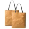 Sacola de Papel Dupont com Impressão de Logo em Branco, Bolsa Transversal de Ombro Único, Bolsa Tote para Roupas, Sacola para Embalagem de Vinho, Presente Personalizado