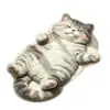 Alfombra de felpa temática de gato realista TEMU transfronteriza, imitación cachemir, alfombra gruesa para mesita de noche en el dormitorio, tapete absorbente para el baño